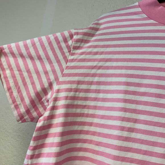 Lazy Oaf X Peanuts Stripe Crew Neck Snoopy Short Sleeve Tee Pink Size Small - Picture 6 of 7